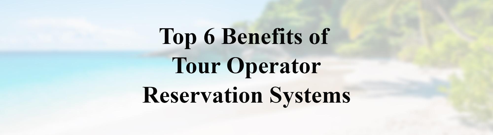 Top 6 Benefits of Tour Operator Reservation Systems