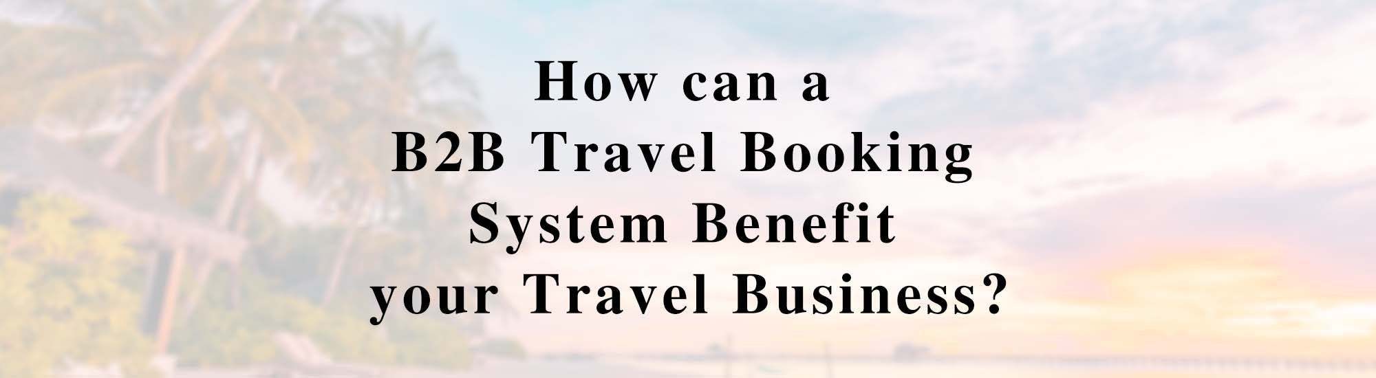B2B Travel Booking System