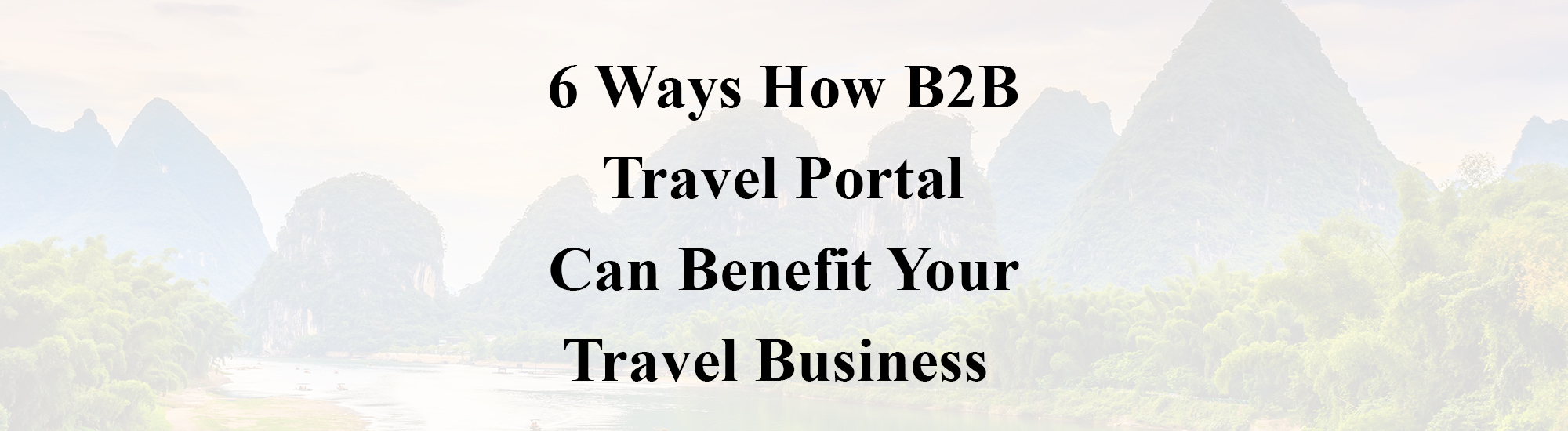 B2B Travel portal